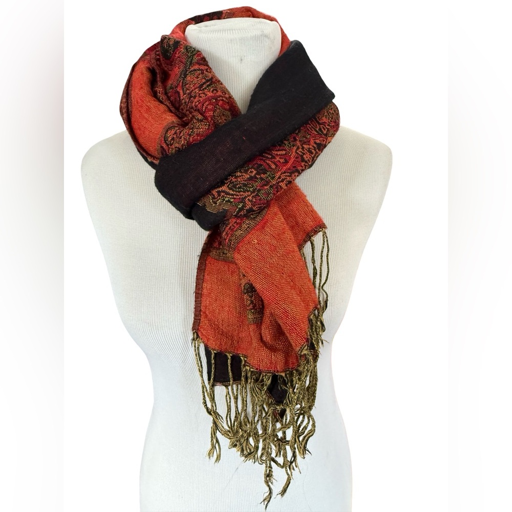Vintage Pashmina Reversible Cashmere & Silk
Wrap Scarf